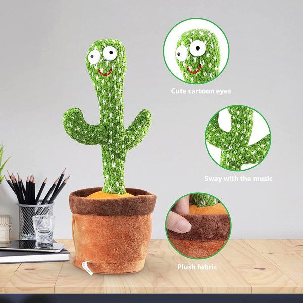 Talking Cactus Singing Toy with Music & Dance