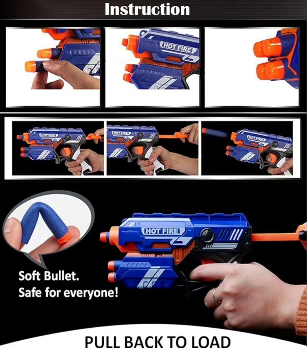 Hot Fire Foam Dart Blaster – Powerful & Safe Shooting Toy Gun