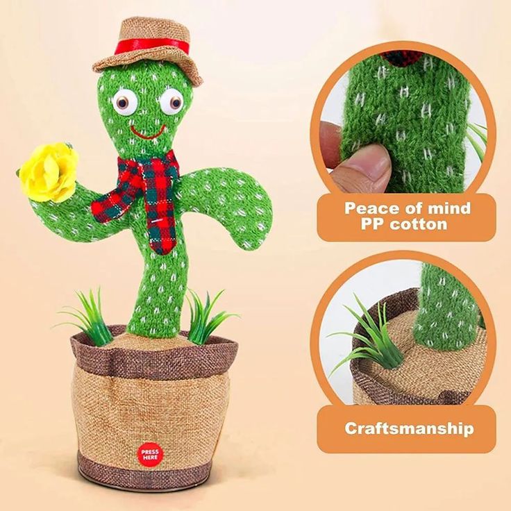 Talking Cactus Singing Toy with Music & Dance