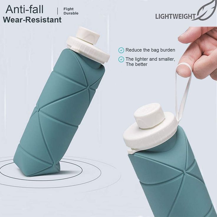Collapsible Silicone Water Bottle – Portable & Foldable 600ml Travel Bottle"