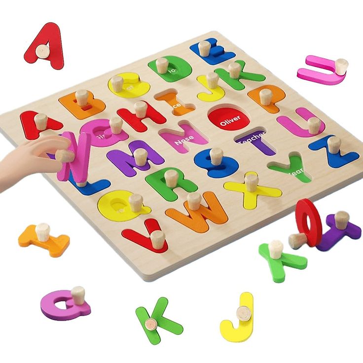 Wooden Alphabet, Numbers & Shapes Learning Puzzle Set