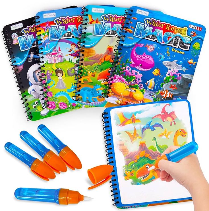 Magic Water Coloring Book for Kids – Reusable Aqua Doodle Activity Set